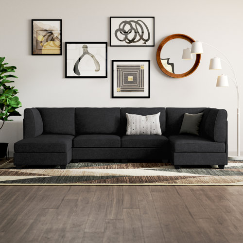 Mercury Row® Roeder 6 - Piece Upholstered Sectional & Reviews | Wayfair